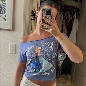 Disney Frozen Off-Shoulder Baby Tee